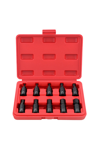 Choice مجموعة مفاتيح ربط عالية المواصفات M4-M16 مكونة من 10 قطع، مقاس 3/8 بوص...