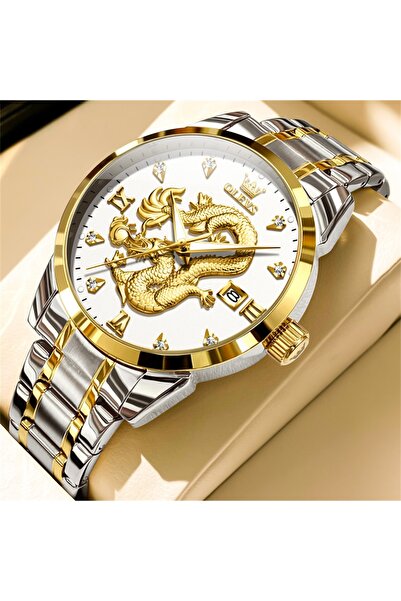 Choice ساعة OLEVS 3619 للرجال باللون الأبيض الذهبي من أفضل العلامات التجارية ...