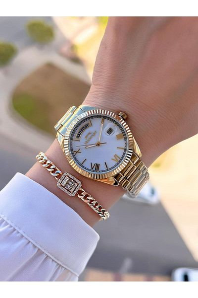 Slazenger Steel Cord 30 Mt Water Resistant Bracelet Gift Women's Wrist Watch Bsl.09.2338.4.11