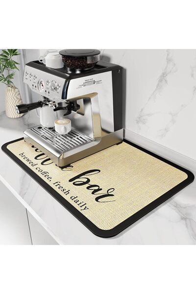 Choice5 Strip 40x50 cm Beige Coffee Mat Super Absorbent Quick Drying Mat for Kitchen Counter Espresso Machin