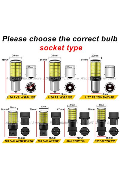 Choice 1156 Ba15s P21w أبيض 2x 1157 Bay15d P21/5w 4014 150smd Wy21w W21w 7443 W21/5w 3157 P27/7w 3057 1156
