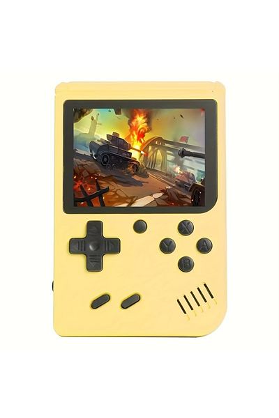Choice4 Yellow 2.4 Inch LCD Screen Retro Video Game Console Built-in 400 In Handheld Portable Game Console C