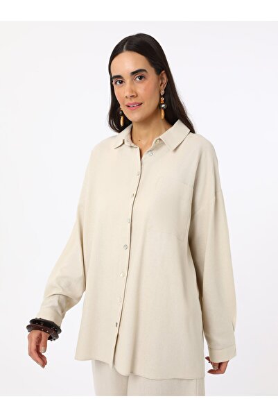 Benin Σετ Λινό Μικτό Διπλό - Μπεζ - Μπενίν