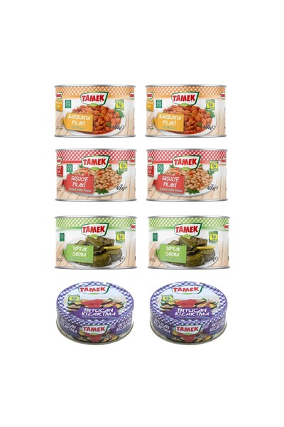 TAMEK Konserve Hazır Yemek 8 li Karma Paket