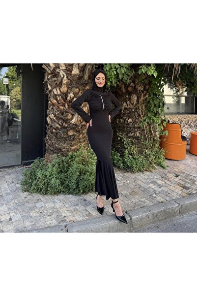 ENSA TESETTUR Φόρεμα Erva Stone Μαύρο