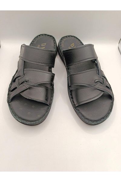 Bukond Ανδρικές παντόφλες από γνήσιο δέρμα Soft Puff Summer Orthopedic Slippers