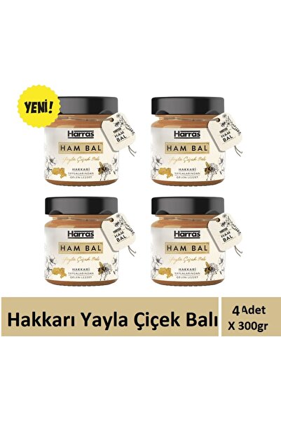 Harras Hakkari Ham yayla çiçek balı 300 gr x 4 Adet