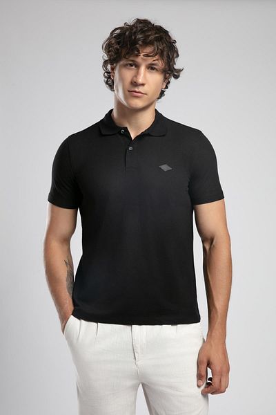 Lee Cooper Ανδρικό μπλουζάκι με γιακά πόλο Resao μαύρο