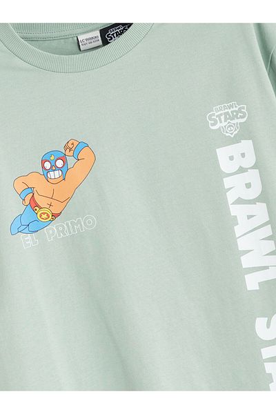 LC Waikiki Νέα σεζόν Crew Neck Brawl Stars Printed Boy's Tisort - S5PD58Z4
