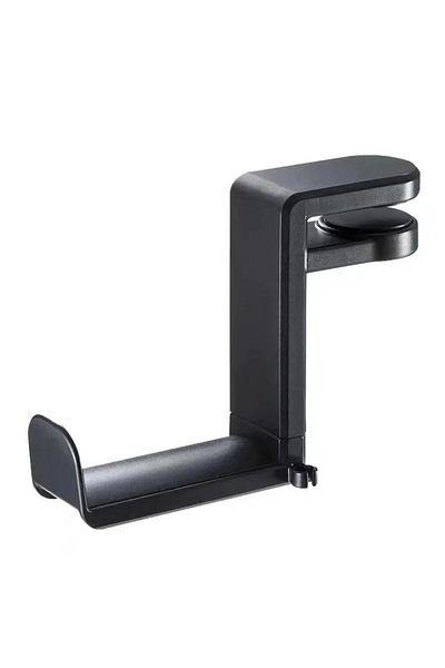 Vikefon Black PC Gaming Headphone Stand Headset Hook Holder, Hanger Mount With Adjustable 360° Rotating Arm