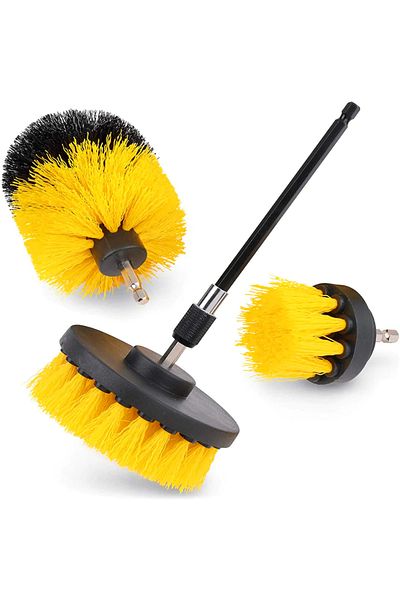 OEM Set of 3 cleaning brushes with drill adapter