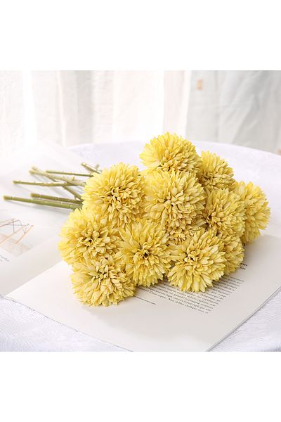 Choice 3Pcs Yellow 3/5Pcs Hydrangea Artificial Flowers Bouquet For Home Bedroom Decor Wedding Decoration Cr