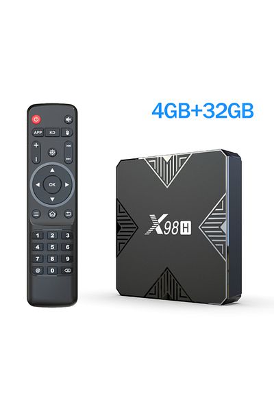 Choice EU Plug 4G32G Original X98H WiFi6 Smart TV Box Android12 Allwiner H618 4K HDR10+ AV 2.4G/5.8G Stream