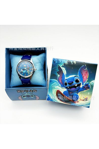 Takara Tomy A Anme Stitch Pointer Quartz Watch with Box Kawaii Stitch Box Watch Birthday Cartoon Children Watch.