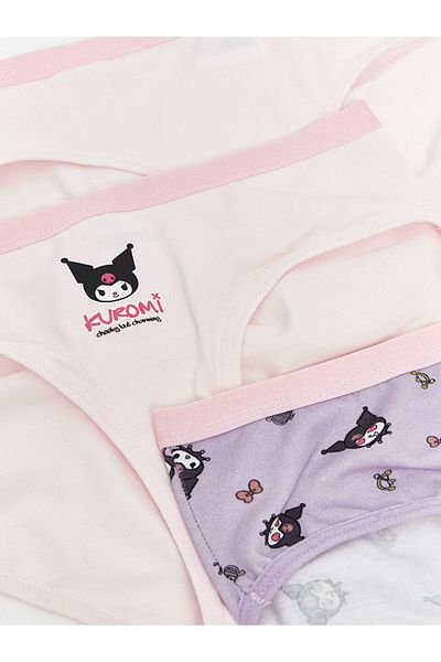 LC Waikiki Noul sezon Kuromi Printed Girls Panty 3 piese - S5HS99Z4