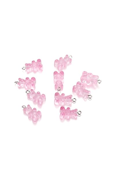 Choice 10 قطع وردية اللون من الراتنج على شكل دببة لزجة لطيفة، 14 لونًا، لصنع ...