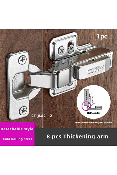 Choice JL821-2 1pc Furniture Cabinet Hinge Cold Roll Steel Door Hydraulic Hinges Damper Buffer Soft Close F