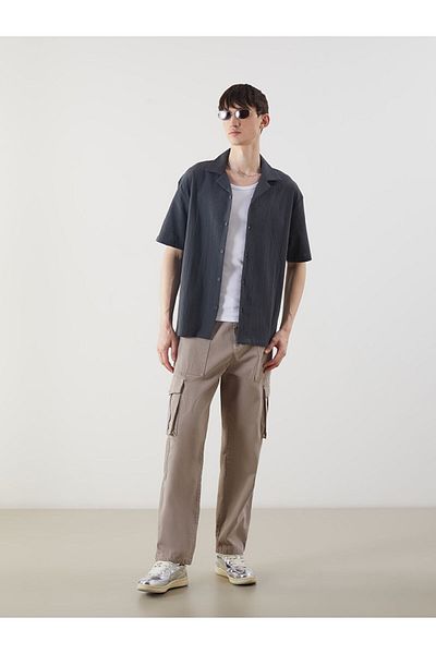 LC Waikiki New Season Comfortable Fit Short Sleeve Men's Textured Shirt - S5Og41Z8