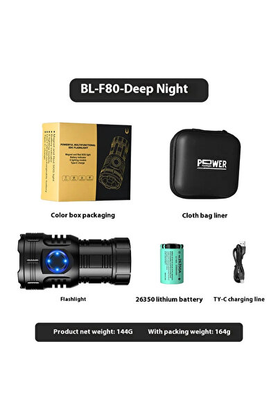 Choice F80 with 26650 High Power LED Flashlight USB Rechargeable 8 * XPG Bead...