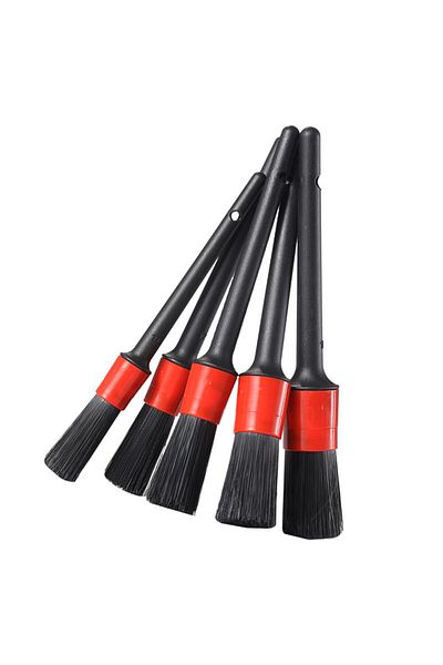 OEM Set of 5 car detailing brushes for cleaning the interior and exterior of the car, Various sizes