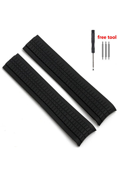 Choice حزام ساعة 21 مم أسود بدون شعار لساعة باتيك فيليب أكوانوت سلسلة 5164/5167 مقاوم للماء والغبار