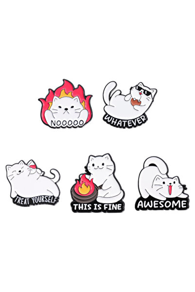 Choice TZ1552 مجموعة من 4 إلى 7 قطع من دبابيس المينا الكرتونية للأولاد والثعا...