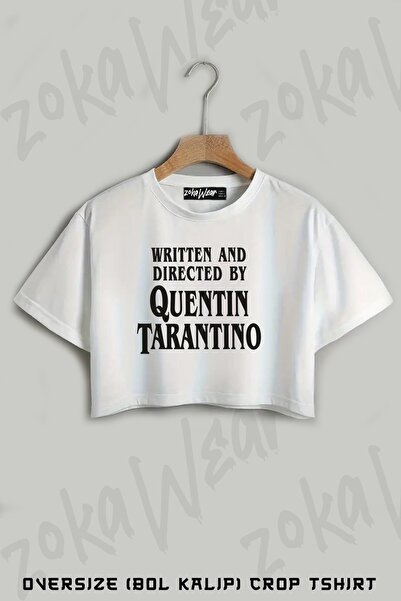 ZOKAWEAR تي شيرت مكتوب ومُنتَج بواسطة كوينتين تارانتينو مطبوع كبير الحجم