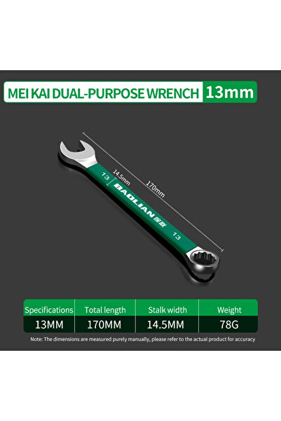 Choice12 13mm BaoLian Durable Wrench 8-30mm Plum Blossoms Open Combination Wr...
