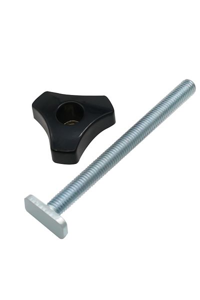 Choice 500mm Silvery Track Universal T Track For Woodworking, Double-cut Profile T Track And T Bolt Knob, M
