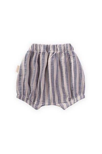 Cigit Striped Patch Shorts 0-3 Years Navy Blue