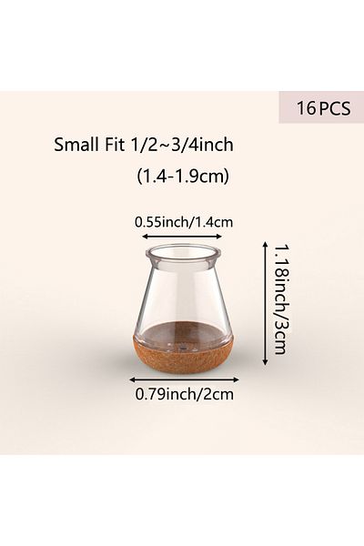 Choice Small-16Pcs 4/16/32pcs 2024New Hardwood Floor Chair Leg Floor Protector Felt Furniture Pad Silicone