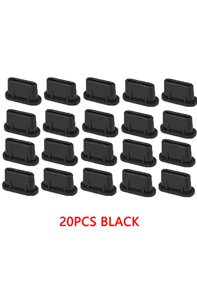 Choice 20 قطعة سوداء 20/50 قطعة/الحزمة سدادة غبار منفذ شحن USB من النوع C سدا...