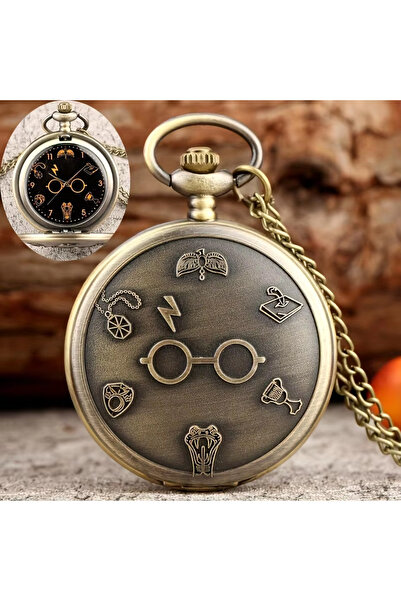 Choice ساعة جيب بنية اللون بتصميم كلاسيكي، ساعة جيب عصرية وأنيقة، ساعة كوارتز...