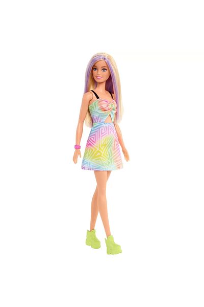 Barbie BLONDE FASHIONIST BARBIE DOLL WITH PURPLE STREAKS
