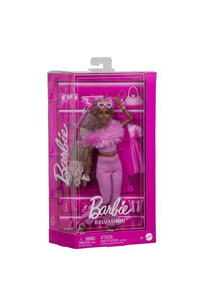 Barbie DELUXE STYLE BARBIE DOLL WITH PINK DRESS AND BRAIDED HAIR
