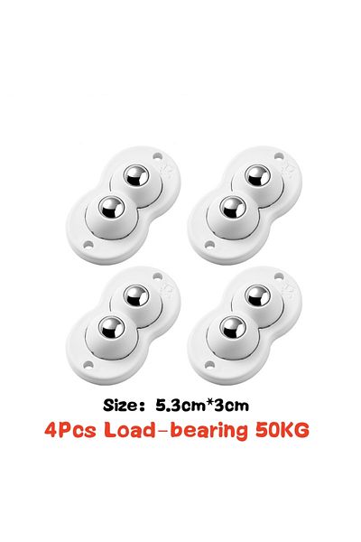 Choice C white 4Pcs Self Adhesive Mute Ball universal wheel 4/3/2/1 Beads Furniture Casters Wheels Stainles