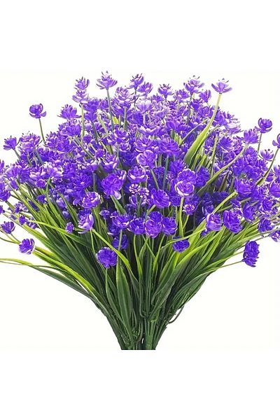 Choice 12bundlesPurple 12 Bundles Artificial Flowers,Outdoor UV Resistant Fake Flowers,Premium Oxidation Re