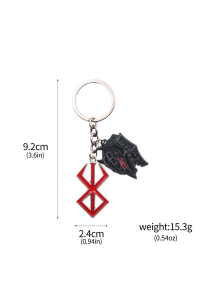 Choice K00832 Cool Dragonslayer Key Ring Anime Game Berserk Sword Keychain Bag Backpack Jewelry Decoration