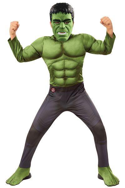 Marvel Hulk costume with muscles for boys - Avengers End Game 100-110 cm 3-4 years