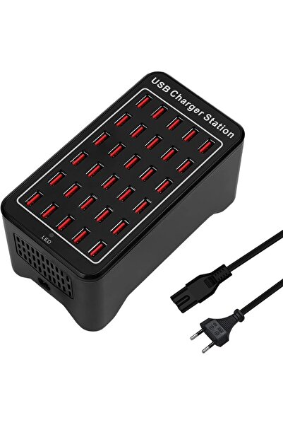 Choice شاحن يو إس بي 30 منفذًا من كوريا، 150 وات، شاحن يو إس بي ذكي 100 وات/1...