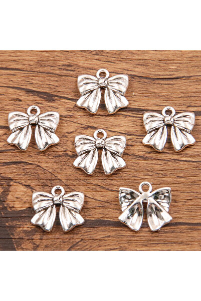 Choice 15X16mm 1.7g 20Pcs 3 Style Metal Alloy Cute Hollow Bow Charms Holiday ...