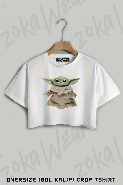 ZOKAWEAR تي شيرت بيبي يودا مطبوع كبير الحجم
