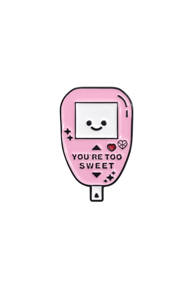 Choice كما هو موضح دبوس المينا "أنت حلو جدًا" مقياس نسبة السكر في الدم، أداة ...