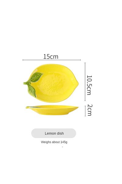 Choice Lemon dish Creative Cartoon Lemon Shaped Ceramic Dinner Plate Soup Bowl Family Fruit Snack Dishes Ki