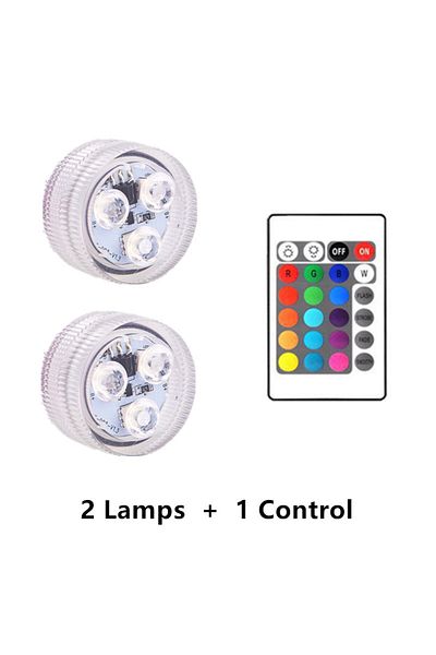 Choice 1 controller 2 Lamp Battery Powered LED Underwater RGB Submersible Lights IP68 Waterproof Swimming P