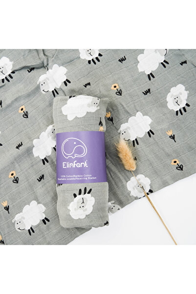 Choice 120X110cm BC08 Elinfant 120x110cm Bamboo Cotton Baby Muslin Swaddle Bl...