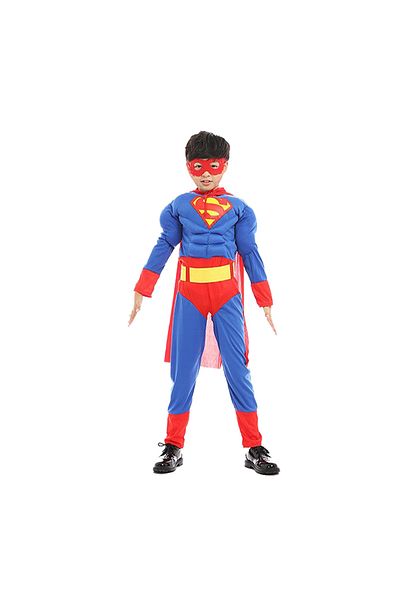 ALMİRA SOLMAZ TİCARET Superman muscle costume for boys 110-128 cm 5-7 years
