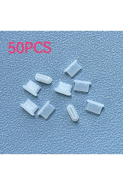 Choice Stransparent 50PCS 10/30/50PCS Type-C Silicone Dust Plugs Phone USB Charging Port Protector Cover Ty