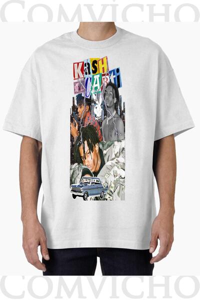 COMVİCHO Unisex Kash V1 Design Printed Oversize T-Shirt