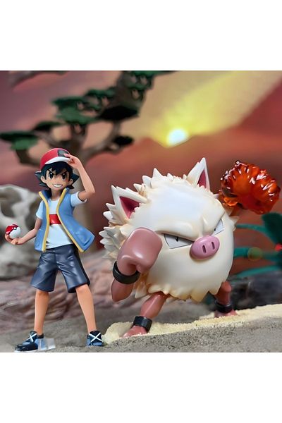Takara Tomy Primeape 7cm/2.8in Ainme Pokemon Figure Wild Version Primeape Action Figures Pvc Statue Collection M